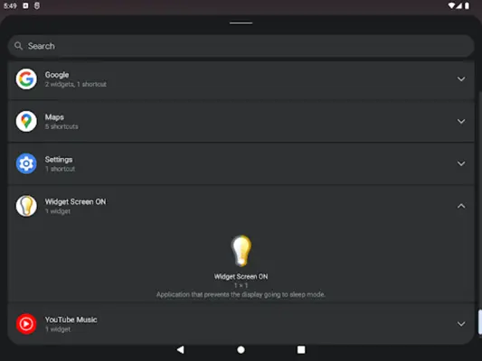 Widget Screen ON android App screenshot 3
